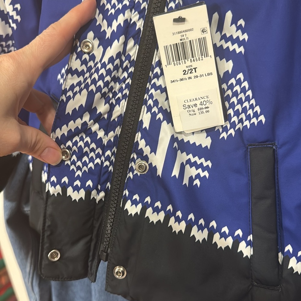 *NEW* RALPH LAUREN TODDLER GIRLS SNOWFLAKE PUFFER COAT JACKET 2T - Picture 9 of 10